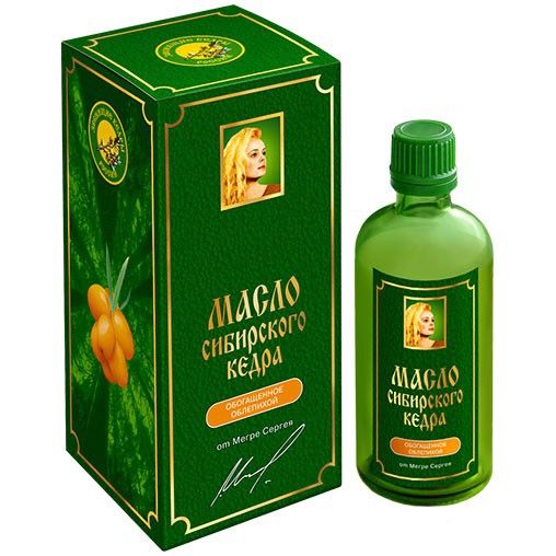 Siberian Cedar Nut Oil with Sea-buckthorn berry extract, 100 ml